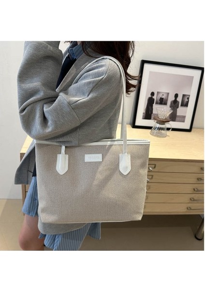 Bayan Tote Çanta Yüksek Kapasiteli Kanvas Kadın Omuz Çantası Moda Handbags (Yurt Dışından) modelleri