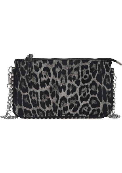 Moda Kadınlar Küçük Crossbody Çanta Bayanlar Omuz Çantası Kızlar Için Deri Leopar Baskı Çanta (Yurt Dışından)