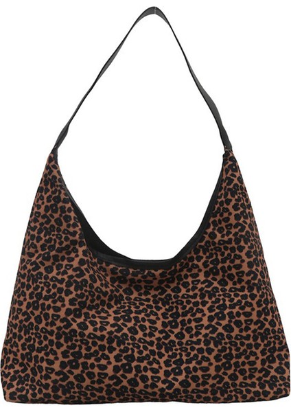 Bayan Tote Çanta Leopar Baskı Çanta Kadın Omuz Çantası Günlük Crossbody Çanta Hobo Çanta (Yurt Dışından)
