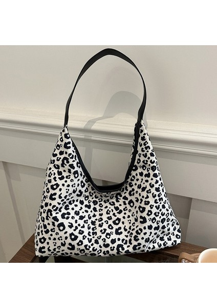 Bayan Tote Çanta Leopar Baskı Çanta Kadın Omuz Çantası Günlük Crossbody Çanta Hobo Çanta (Yurt Dışından)