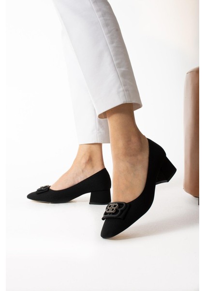 Kadın Siyah Zara Kadın Aksesuarlı Kısa Topuklu Ayakkabı fiyatları