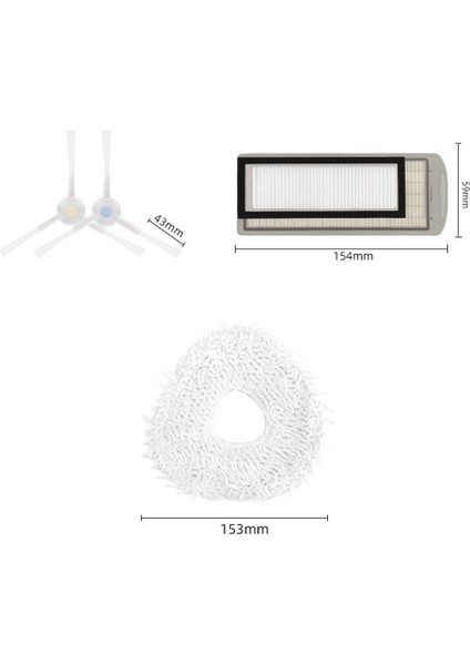 Yan Fırça Modülü Hepa Filtre Paspas Bezi Tutucu Toz Kutusu T10 J1 J2 Robotlu Süpürge Aksesuarları (Yurt Dışından)
