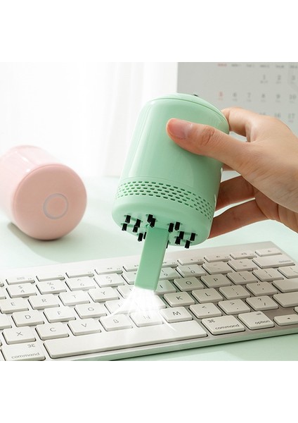 Ofis Bilgisayarı Için USB Mini Elektrikli Süpürge Toz Masa Süpürgesi, Mavi (Yurt Dışından)