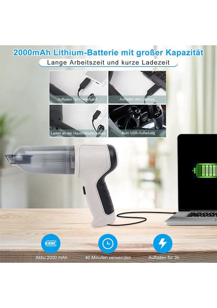 4ın1 120W 9000PA Kablosuz Araç Süpürgesi Siklonik Emme Ev (Yurt Dışından) fiyatları