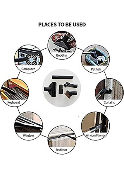 32MM 35MM Için 5 Adet Üniversal Elektrikli Süpürge Fırça Nozulu Kiti (Yurt Dışından)