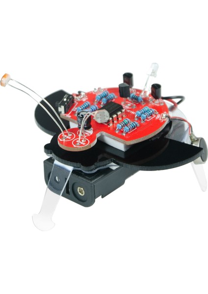 Ateşböceği Işığa Duyarlı Robot Elektronik Öğrenme Dıy Kiti Mini Robot Işığa Duyarlı Direnç (Yurt Dışından)