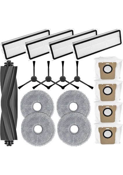 Bot L20 Ultra Robotlu Süpürge Yedek Parça Aksesuarları Ana Yan Fırça Hepa Filtre Paspas Pedi Toz Torbası (Yurt Dışından)