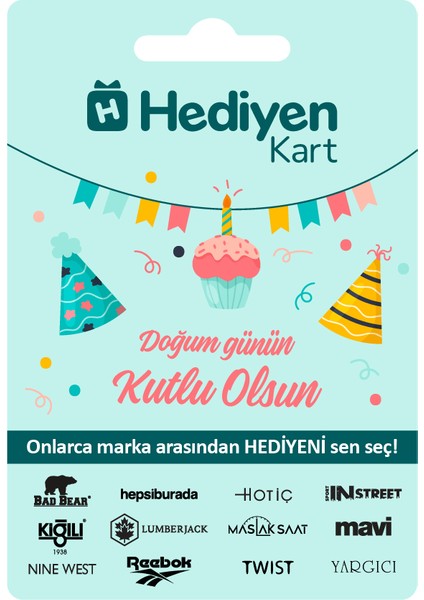 Hediyen Kart - Doğum Günü - 250 Tl