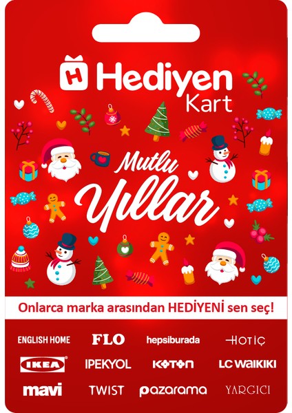 Hediyen Kart - Yeni Yıl- 2500 Tl