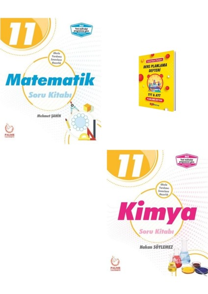 11. Sınıf Matematik ve Kimya Soru Kitabı + Planlama Defteri
