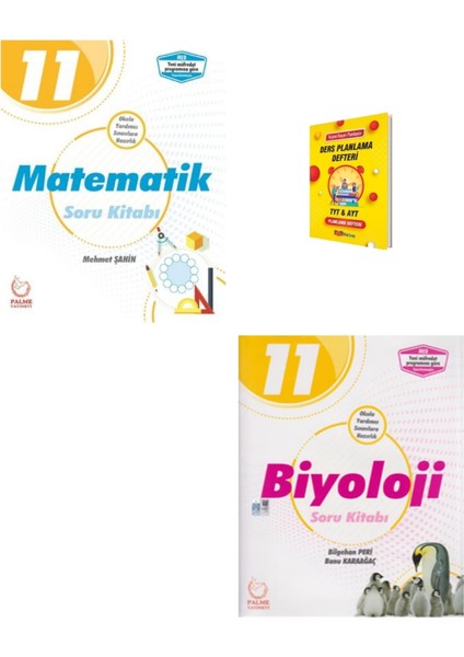 11. Sınıf Matematik ve Biyoloji Soru Kitabı + Planlama Defteri