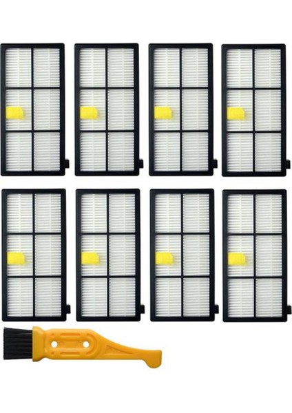 Yedek Parça Aksesuarları Için 8 Adet Hepa Filtreler 800 900 Serisi Elektrikli Süpürge ve Ücretsiz Temizleme Fırçası (Yurt Dışından)