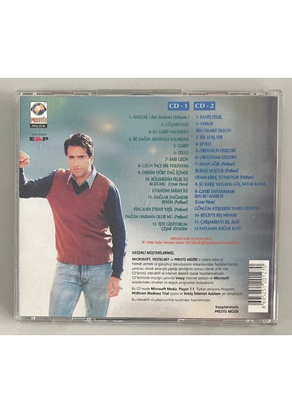 Mahsun Kırmızgül Yüzyılın Türküleri Çift CD (Orjnal Dönem Baskı Cd)