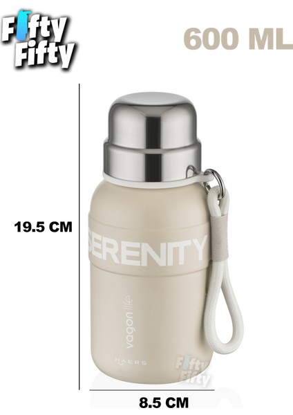 600 ml Paslanmaz Çelik Termos/su Matarası Rahat Içim-Taşıma ASKILI-FF1005-600ML