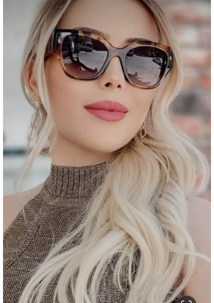 x Burcu Esmersoy Kadın Kemik Güneş Gözlüğü HM1590 03