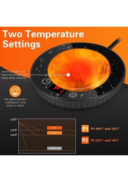 Mum Isıtıcı/kahve Isıtıcı, 8h Otomatik Kapanma 1-12H Zamanlayıcı Mum, 2 Sıcaklık Ayarı 122/140℉ Siyah Abd Tak (Yurt Dışından) indirimleri