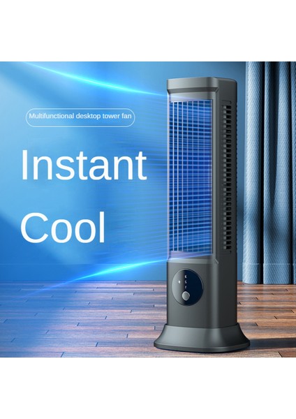 USB Taşınabilir Bladeless Fan Şarj Edilebilir Masaüstü Kule Fanları Klima Fanı Yaz Soğutma Fanı 3 Rüzgar Hızları (Yurt Dışından) fırsatları