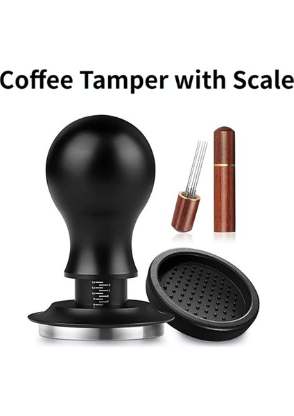 53MM Espresso Sabotaj Kahve Sabotajı, Toz Pres Iğnesi, Paslanmaz Çelik Sabotaj, Ölçekli Kahve Dağıtıcısı (Yurt Dışından)