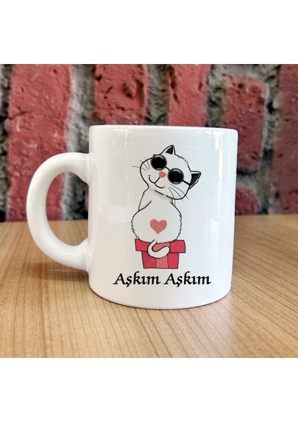 Her Yaşa ve Zevke Uygun Aşkım Aşkım Kedicik Kişiye Özel Kupa Bardaklar indirimleri