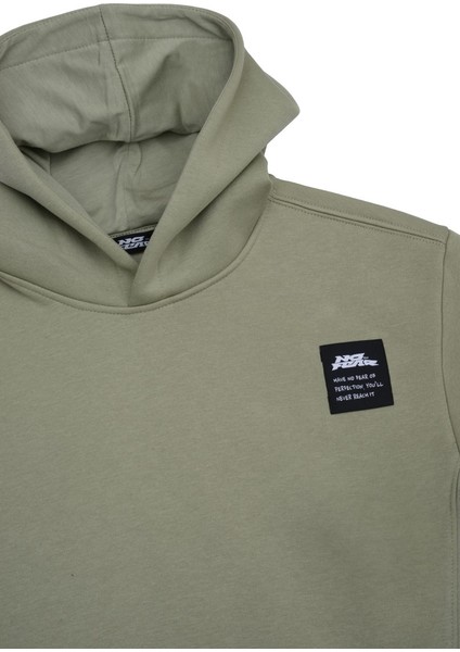 Erkek Çocuk Haki Kapüşonlu Sweatshirt