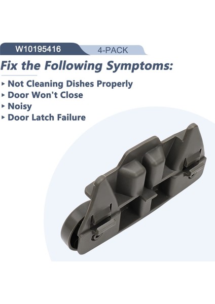 4 Adet W10195416 Bulaşık Makinesi Tekerlekleri Alt Raf Bulaşıklık Yedek Parçaları (Yurt Dışından) indirimleri