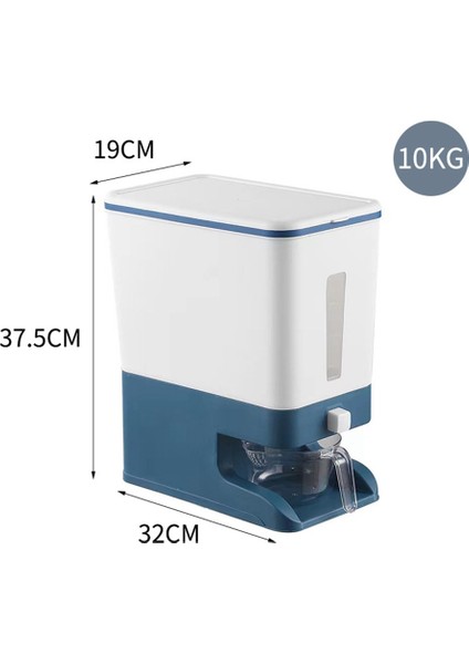 Pres Tipi Pirinç Dağıtıcı Mühürlü Tahıl Konteyner Depolama Ev Tahıl Pirinç Kutusu Dağıtıcı Kova Pirinç Kutuları 10KG-B (Yurt Dışından) modelleri