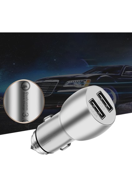 USB Araç Şarj Cihazı 5A Hızlı Şarj 2 Port 12-24 V Soket Çakmak Araba USB C Şarj Cihazı Telefon Şarj Adaptörü (Yurt Dışından) fırsatları