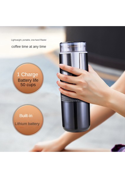 Elektronik Kahve Makinesi Şarj Edilebilir Espresso Makinesi Taşınabilir Araba Kahve Öğütülmüş Kahve ve Espresso Seyahat Kamp (Yurt Dışından) fırsatları