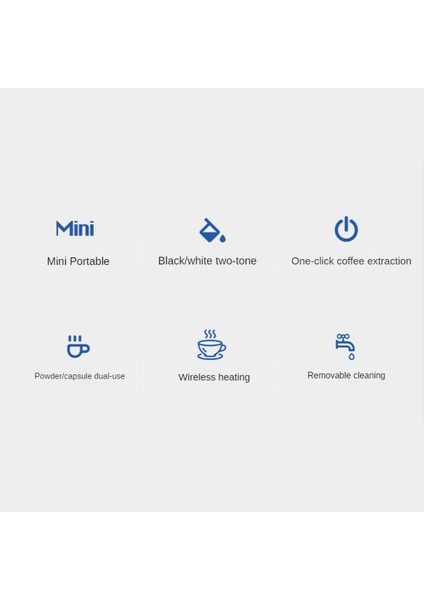 Elektronik Kahve Makinesi Şarj Edilebilir Espresso Makinesi Taşınabilir Araba Kahve Öğütülmüş Kahve ve Espresso Seyahat Kamp (Yurt Dışından) indirimleri