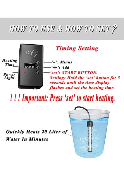 2500 W Elektrikli Isıtıcı Kazan Su Isıtma Elemanları Taşınabilir Daldırma Süspansiyon Banyo Yüzme Havuzu Ab Tak Siyah (Yurt Dışından) indirimleri