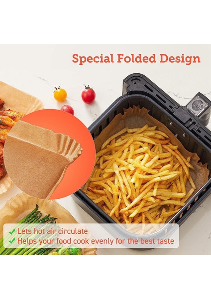 Hava Fritözü Tek Kullanımlık Kağıt Gömlekleri 5 Ila 6 Qt Sepet Için 7,9 Inç, Hava Fritözü Aksesuarları, Fırın, Mikrodalga (Yurt Dışından)