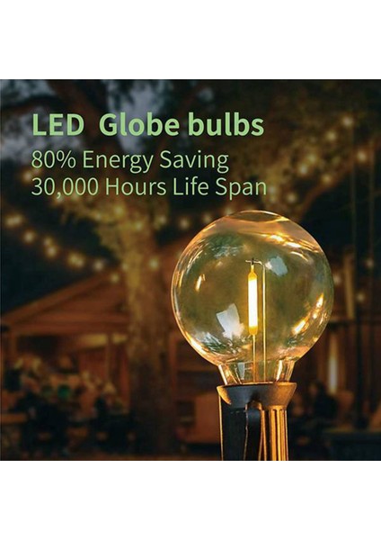 6 Adet G40 LED Yedek Ampuller, E12 Vida Tabanı Güneş Enerjili Dize Işıklar Için Kırılmaz LED Küre Ampuller Sıcak Beyaz (Yurt Dışından) indirimleri