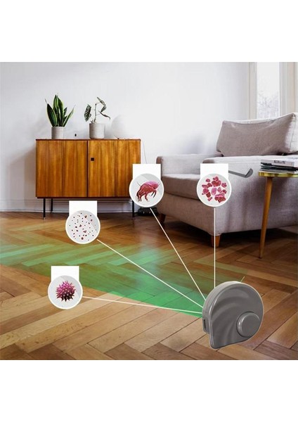2x USB Elektrikli Süpürge Lazer Işıkları Gizli Evcil Hayvan Saç Kediler Köpek Kürk Toz Göstergesi LED Lamba Evrensel Gri (Yurt Dışından) indirimleri