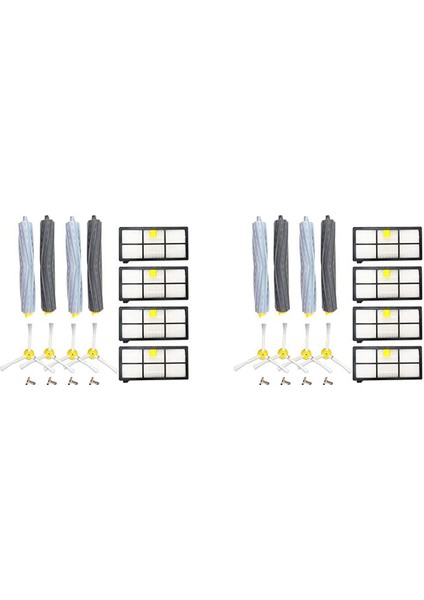 2x Yedek Parçalar Ana Fırça Yan Fırça Hepa Filtre 900 Serisi 960 990 Elektrikli Süpürge Temizleyici Aksesuarları (Yurt Dışından)