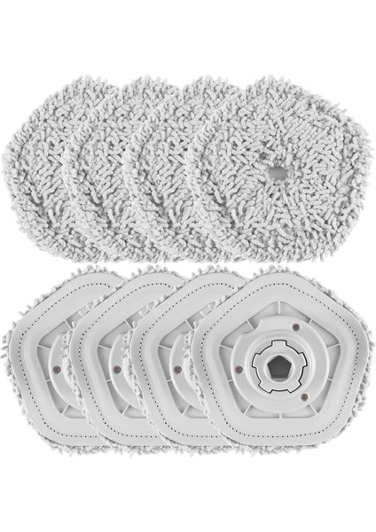 8 Adet Paspas Bezi Bez Parçaları Bot W10 ve W10 Pro Kendi Kendini Temizleyen Robot Vakum Paspas Bezi Temizleyici Değiştirme (Yurt Dışından)
