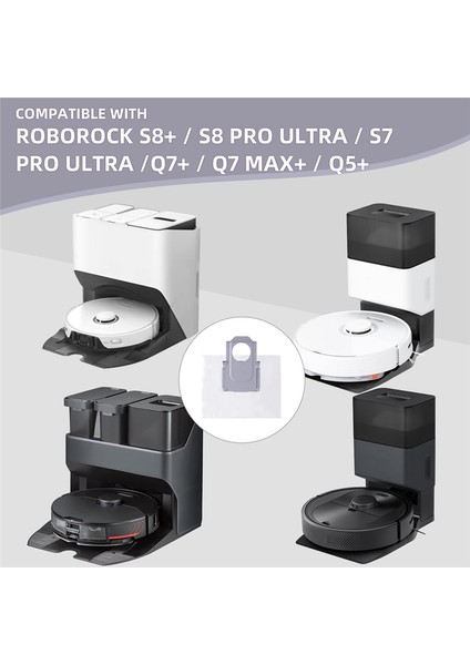 S8+/s8 Pro Ultra/s7 Maxv Ultra /s7 Pro Ultra/+/ Max+/q5+ Vakumlu Kendiliğinden Boşalan Dock Için Yedek Toz Torbaları, B (Yurt Dışından)