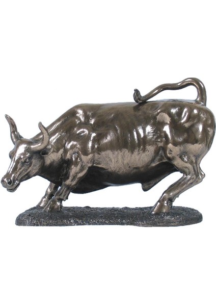 Bronz Renk Boğa Figürü 24Cm