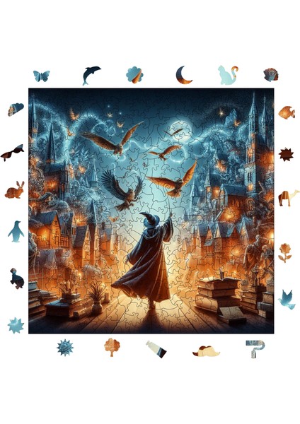 Harry Potter Macerası Ahşap Puzzle Yetişkin Benzersiz Parçalı Yapboz Puzzle Yapıştırıcılı S1-06