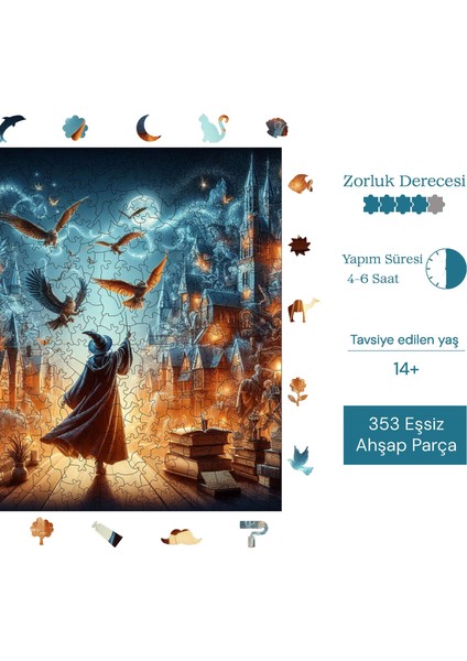 Harry Potter Macerası Ahşap Puzzle Yetişkin Benzersiz Parçalı Yapboz Puzzle Yapıştırıcılı S1-06