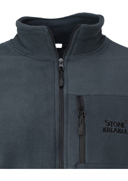 Erkek Kışlık Polar Sweatshirt Hırka Önü ve Cepleri Fermuarlı Hakim Yaka Rahat Kesim Tam Kalıp Anti Pilling fiyatları