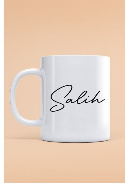 Salih Yazılı Kupa Bardak - Baskılı Kupa Bardak - Baskılı Fincan - İsimli Bardak