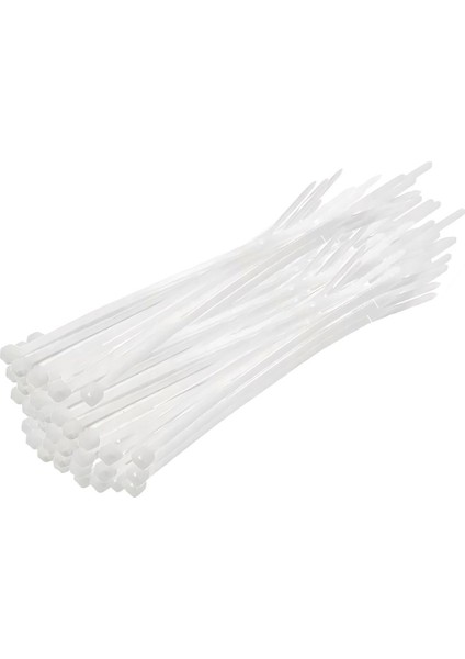 |  Kablo Bağı, 100'LÜ Paket Plastik Kelepçe, 3.6 Mm, 370 Mm, Beyaz