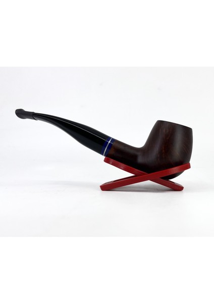 Half Bent Apple Briar (Gül Kökü) 9 mm Filtreli El Yapımı Pipo - Kahverengi 1736