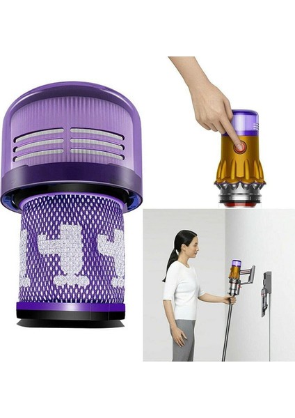 Dyson V12 Detect Slim Duster Yıkanabilir Filtre Temizleme Elektrikli Süpürge Parçaları Için Vakum Filtresinin Değiştirilmesi, Parça 971517-01 (Yurt Dışından)