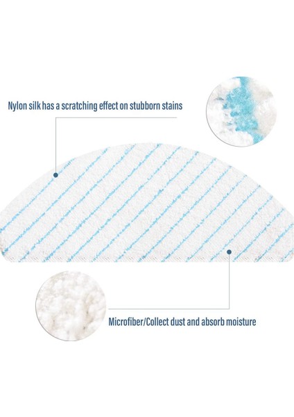 100 Adet Tek Kullanımlık Mikrofiber Paspas Pedleri Ecovacs Deebot Ozmo T8 T9 Aıvı N8 Pro + Elektrikli Süpürge Parçaları (Yurt Dışından)