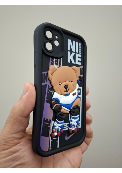 iPhone 11 Kılıf 3D Sevimli Cool Kaykaycı Astronot Ayıcıklı Kamera Korumalı Esnek Silikon Lüks Kılıf modelleri