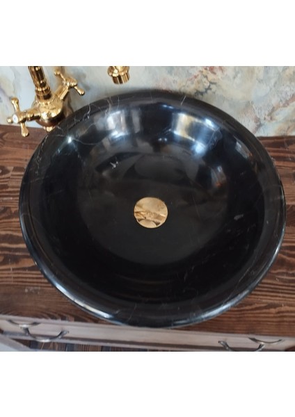 Toros Siyah Ince Ayaklı Lavabo