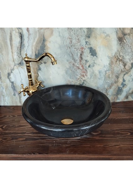 Toros Siyah Ince Ayaklı Lavabo
