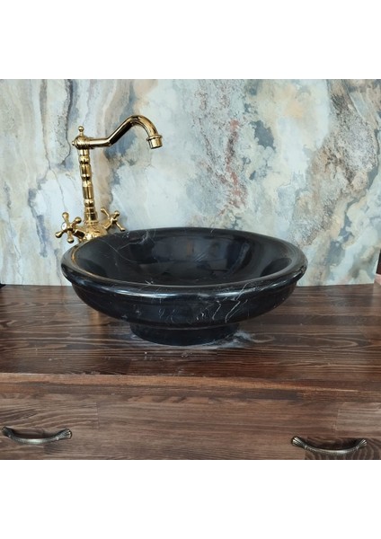 Toros Siyah Ince Ayaklı Lavabo
