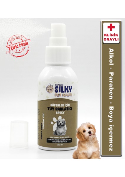 Sılky Köpekler Için Tüy Parlatıcı Sprey 100 ml